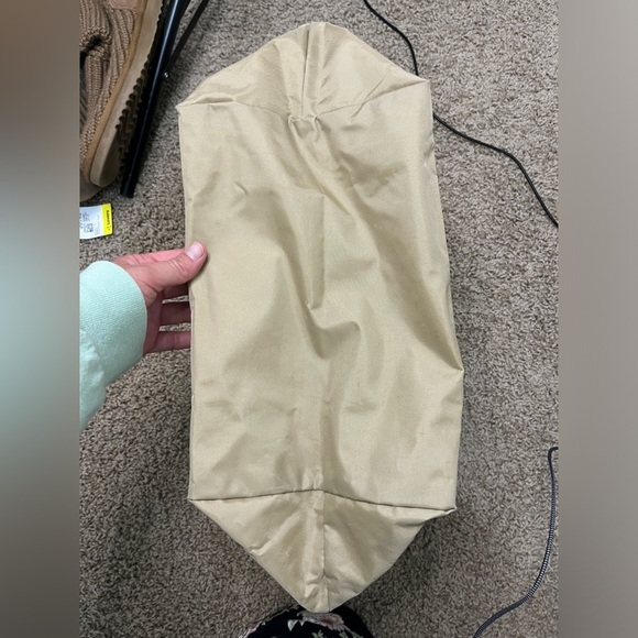 Sofft Nylon & Leather Shoulder Tote Bag Tan Khaki Purse - Picture 4 of 10